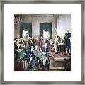 The Signing Of The Constitution Of The United States In 1787 Framed Print