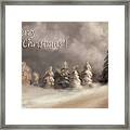 The Snowy Road Merry Christmas Framed Print