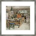 The Studio By Carl Larsson Framed Print