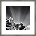 The Sun Sets In Black And White Framed Print