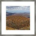 The Valley In The Mountains On The Blue Ridge Parkway Framed Print