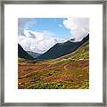 The Valley Of Three Sisters. Glencoe. Scotland Framed Print