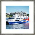 The Victoria Clipper In The Harbour Framed Print