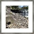 The Wheel By The Dam Framed Print