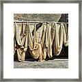 The Yard With Fishing Nets Framed Print