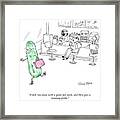 There Goes A Runaway Pickle Framed Print