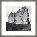 Thirlwall Castle In Black And White Framed Print