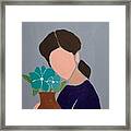 This Girl With Flower Framed Print