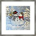 This Is A Fine Snowmance Framed Print