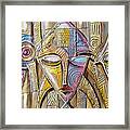 Three African Faces Framed Print