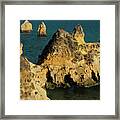 Three Brothers Beach Overview In Algarve Framed Print