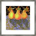 Three Pears Framed Print
