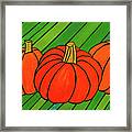 Three Pumpkins Framed Print