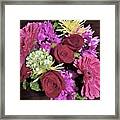 Three Roses In Color Framed Print