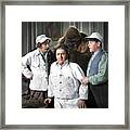 Three Stooges And The Gorilla Framed Print