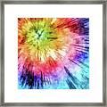 Tie Dye Watercolor Framed Print