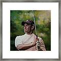 Tiger Woods Painting Framed Print