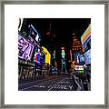 Times Square At Night Framed Print