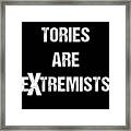Tories Are Extremists Framed Print