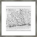 Toronto Canada Vintage City Map 1880 Black And White Framed Print