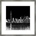 Toronto Ontario Canada Black And White Skyline Photo 187 Framed Print