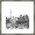 Toronto Ontario Canada Grayscale Skyline Design 253 Framed Print