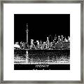 Toronto Ontario Canada Black And White Skyline Photo 188 Framed Print