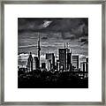 Toronto Skyline From The Pape Ave Bridge No 2 Framed Print