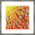 Toward The Light - Colorful Abstract Contemporary Acrylic Painting Framed Print