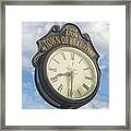 Town Clock - Beaufort North Carolina Framed Print