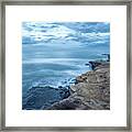 Transition Land To Sea - Sunset Cliffs Framed Print