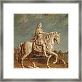 Transport On The Place Louis-le-grand Of The Statue Of Louis Xiv Of Girardon Framed Print
