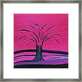Tree In Pink Framed Print