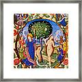 Tree Of Life And Death Flanked By Eve And Mary-ecclesia Framed Print