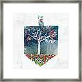 Tree Of Life Dreidel- Art By Linda Woods Framed Print