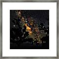 Trees Silhouetted By The Milky Way - Harkers Island North Caroli Framed Print