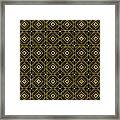Triangula - Gold Black Art Deco Seamless Pattern Framed Print