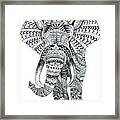 Tribal Elephant Mandala Framed Print