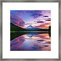 Trillium Lake Sunrise Framed Print