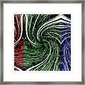 Tripping In The Rgb Forest - Horizontal Format Psychedelic Modern Art Forest Scene Framed Print