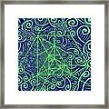 Triskele Abstract Duotone Framed Print