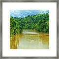 Tropical River Landscape Framed Print