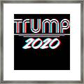 Trump 2020 3d Effect Framed Print