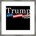 Trump 2024 For President Framed Print