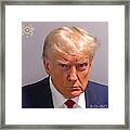 Trump Fulton County Mugshot Framed Print