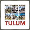 Tulum, Mexico Collage Framed Print