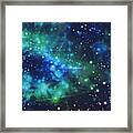 Turquoise Nebula Framed Print