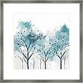 Turquoise Trees Art Framed Print