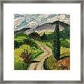 Tuscan Winding Road Framed Print