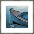 Twilight Blue Boat Framed Print